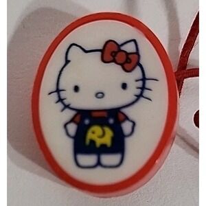 Vtg Hello Kitty Red Hair Tie Ponytail Holder 1976 Japan Sanrio Elephant Pink Bow